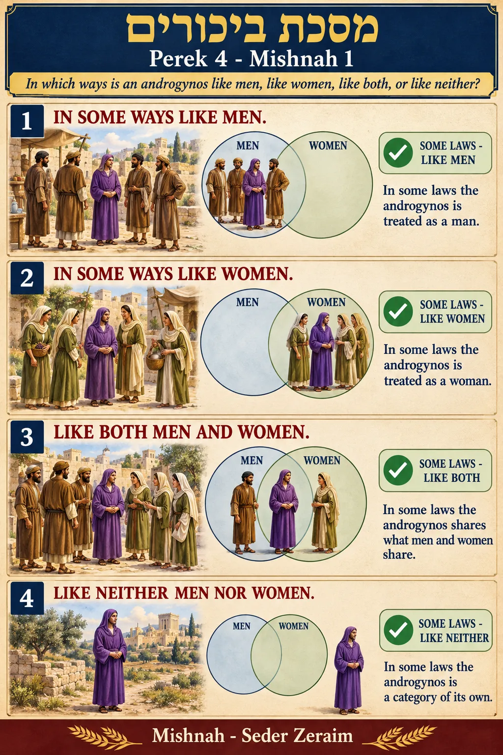 Infographic for Bikkurim 4:1: THE ANDROGYNOS
