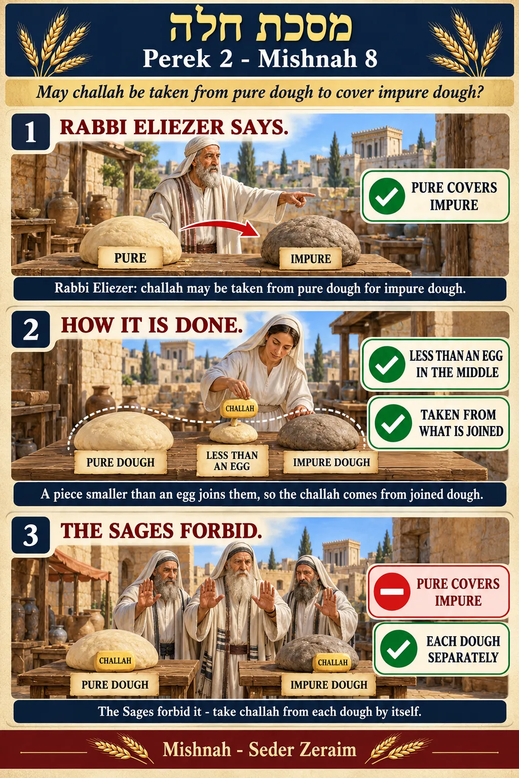 Infographic for Challah 2:8: FROM PURE FOR IMPURE?
