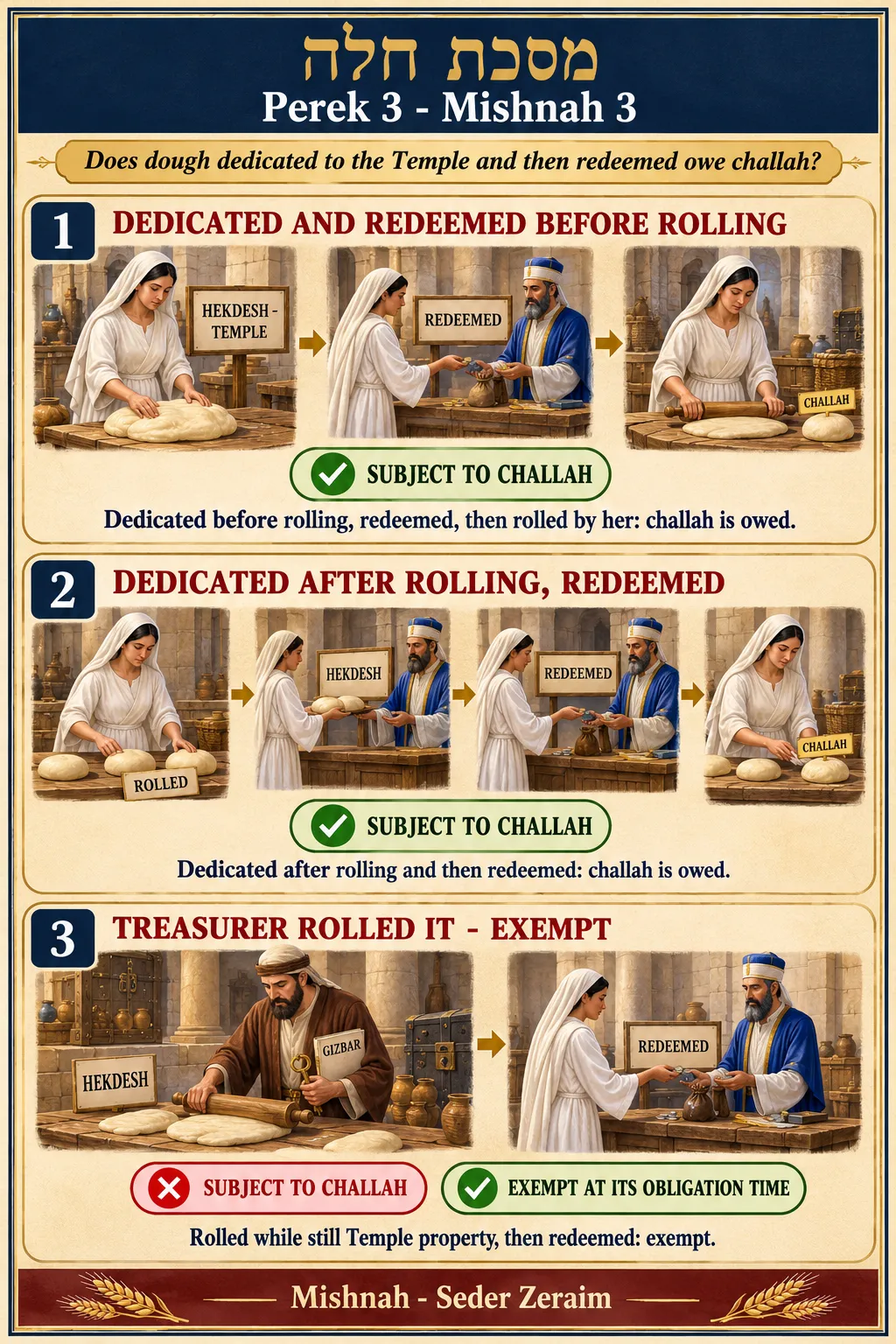 Infographic for Challah 3:3: CONSECRATED DOUGH