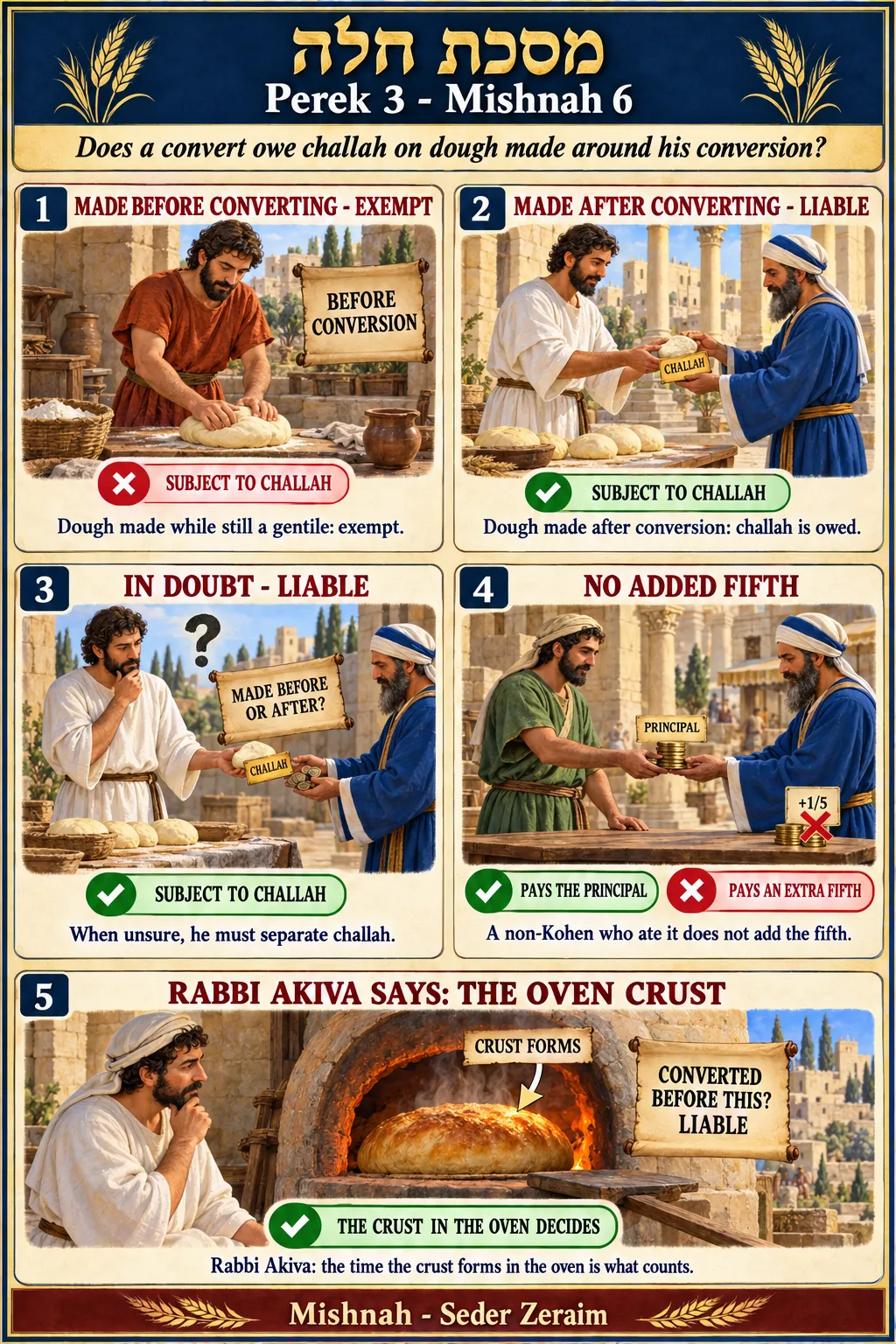 Infographic for Challah 3:6: THE CONVERT'S DOUGH