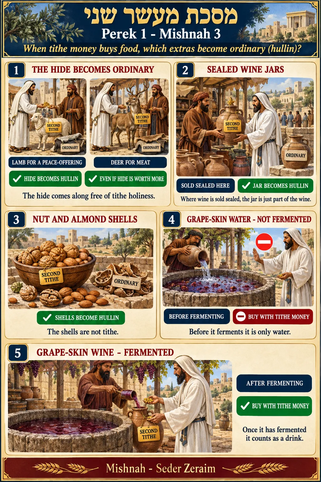 Infographic for Maaser Sheni 1:3: WHAT COMES WITH THE PURCHASE
