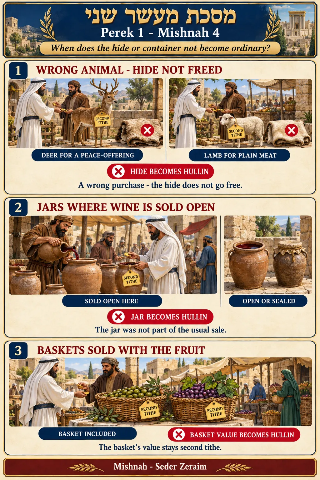 Infographic for Maaser Sheni 1:4: WHEN THE EXTRAS STAY TITHE