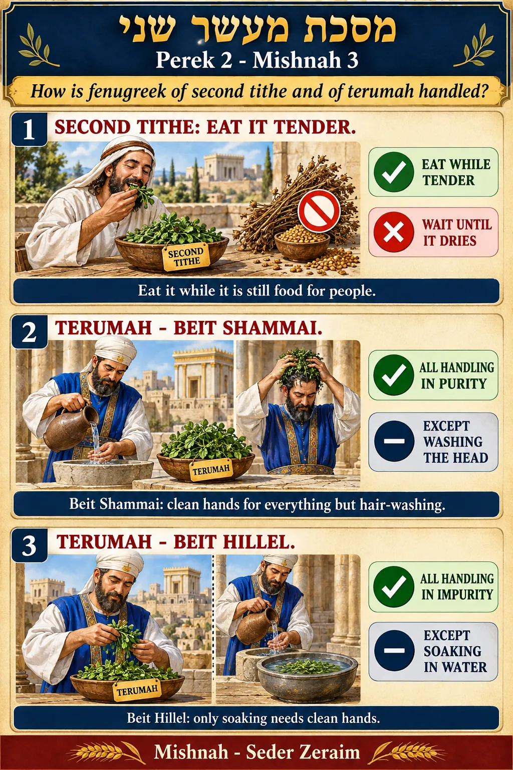 Infographic for Maaser Sheni 2:3: FENUGREEK