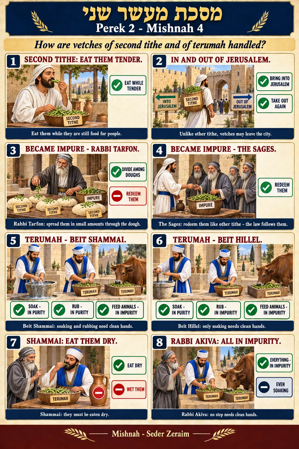 Infographic for Maaser Sheni 2:4: VETCHES