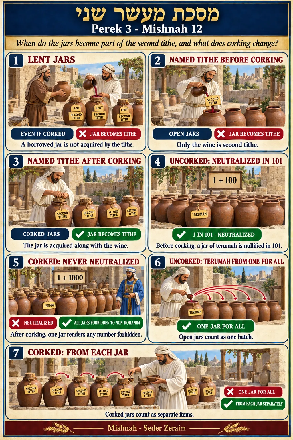Infographic for Maaser Sheni 3:12: JARS OF SECOND-TITHE WINE