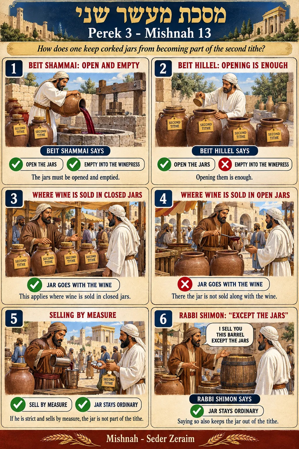 Infographic for Maaser Sheni 3:13: UNDOING THE CORK