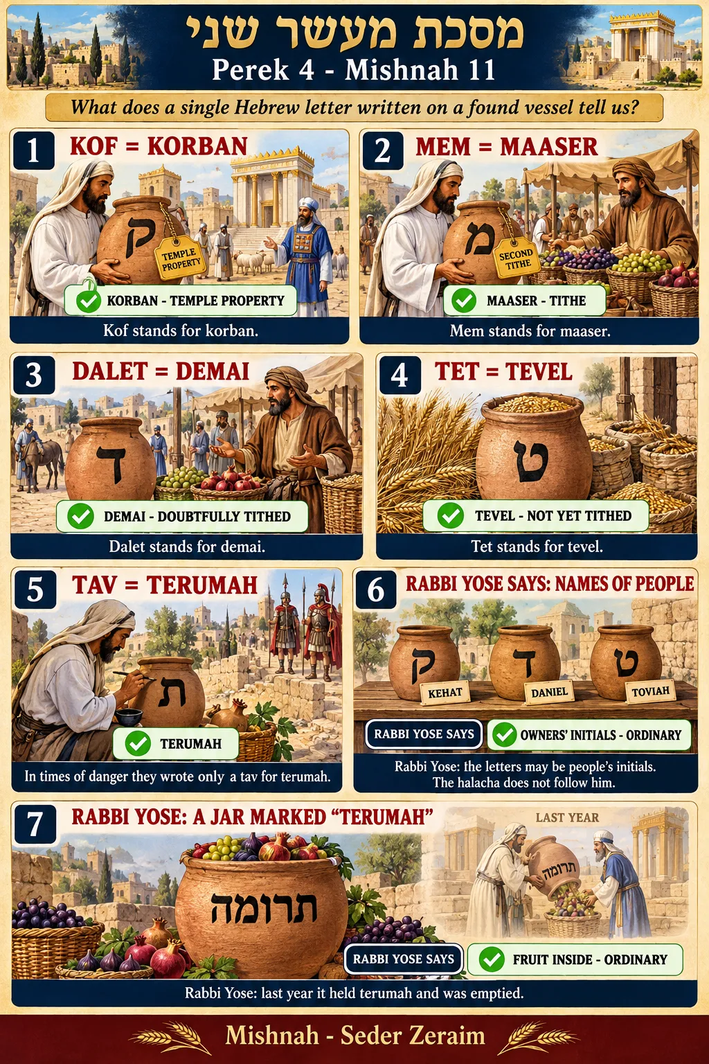 Infographic for Maaser Sheni 4:11: A LETTER ON A VESSEL