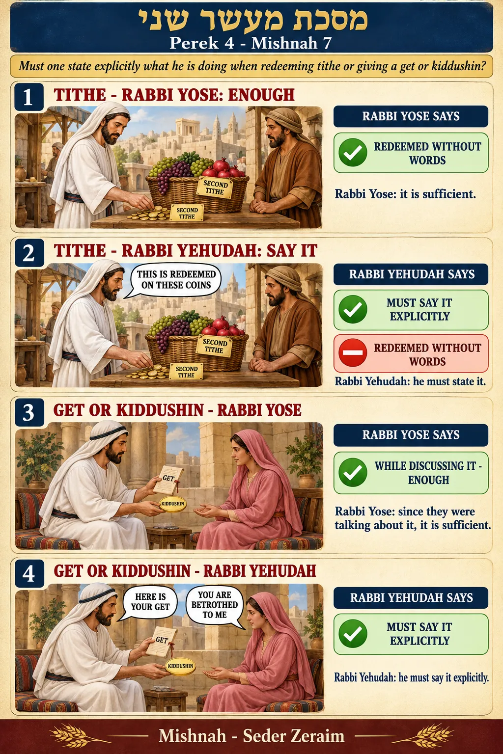 Infographic for Maaser Sheni 4:7: REDEEMING WITHOUT SAYING SO