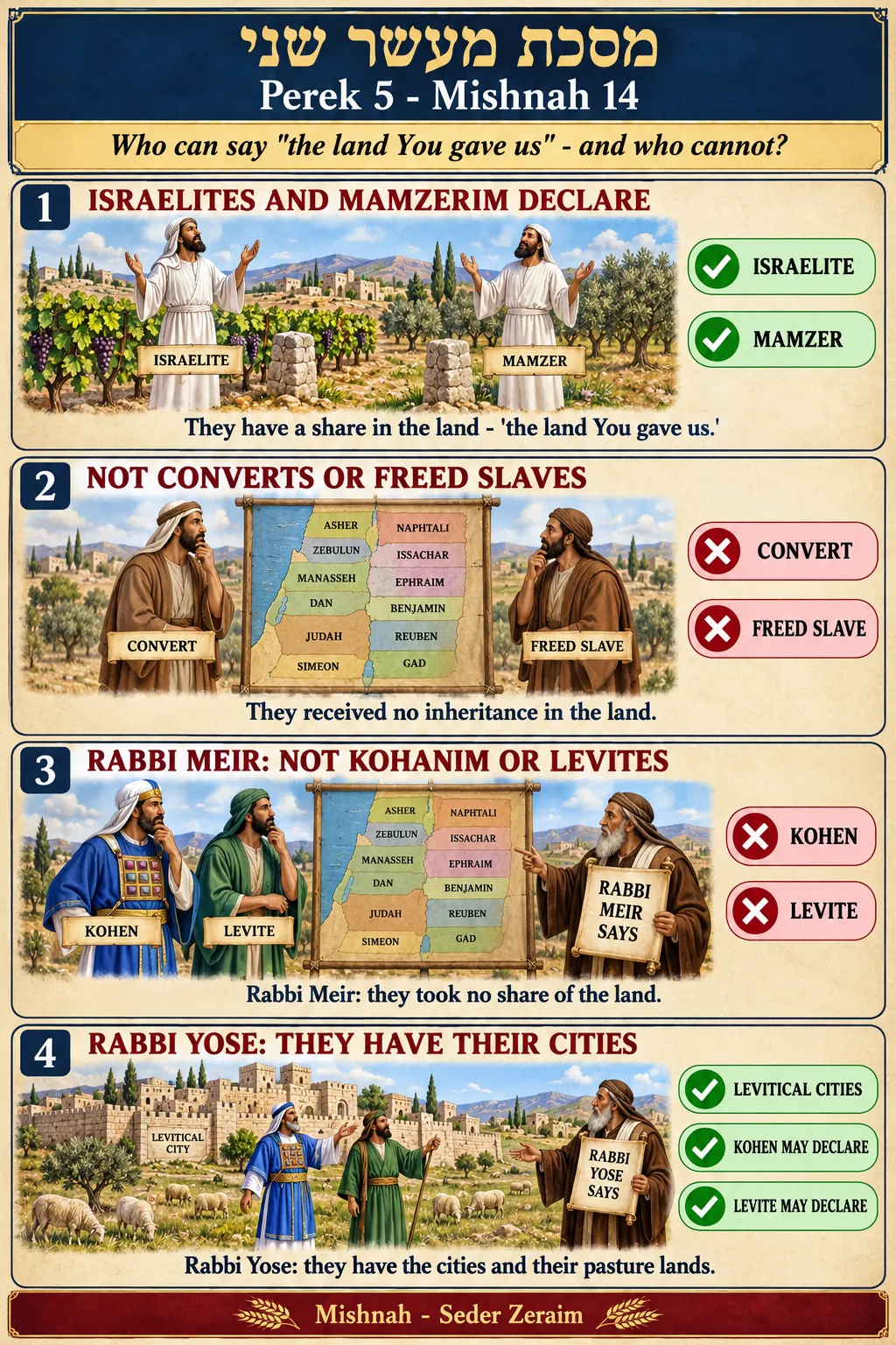 Infographic for Maaser Sheni 5:14: WHO MAY MAKE THE DECLARATION?