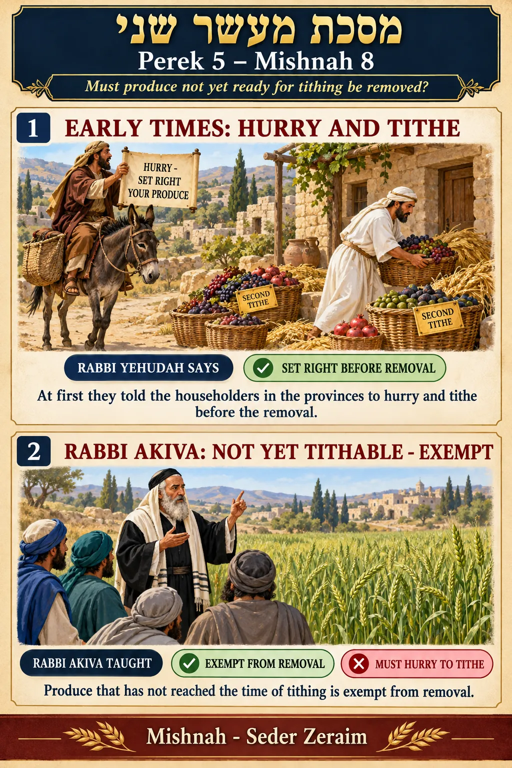 Infographic for Maaser Sheni 5:8: WHICH PRODUCE NEEDS REMOVAL?