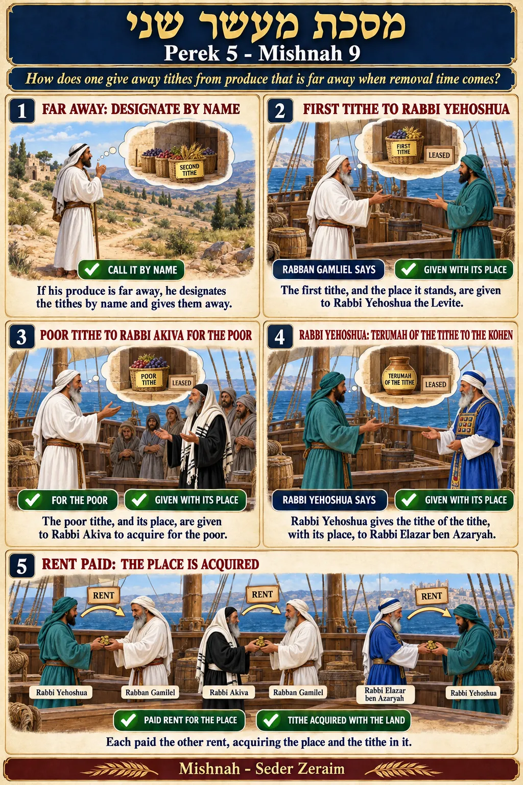 Infographic for Maaser Sheni 5:9: DESIGNATING TITHES FAR AWAY: THE SHIP