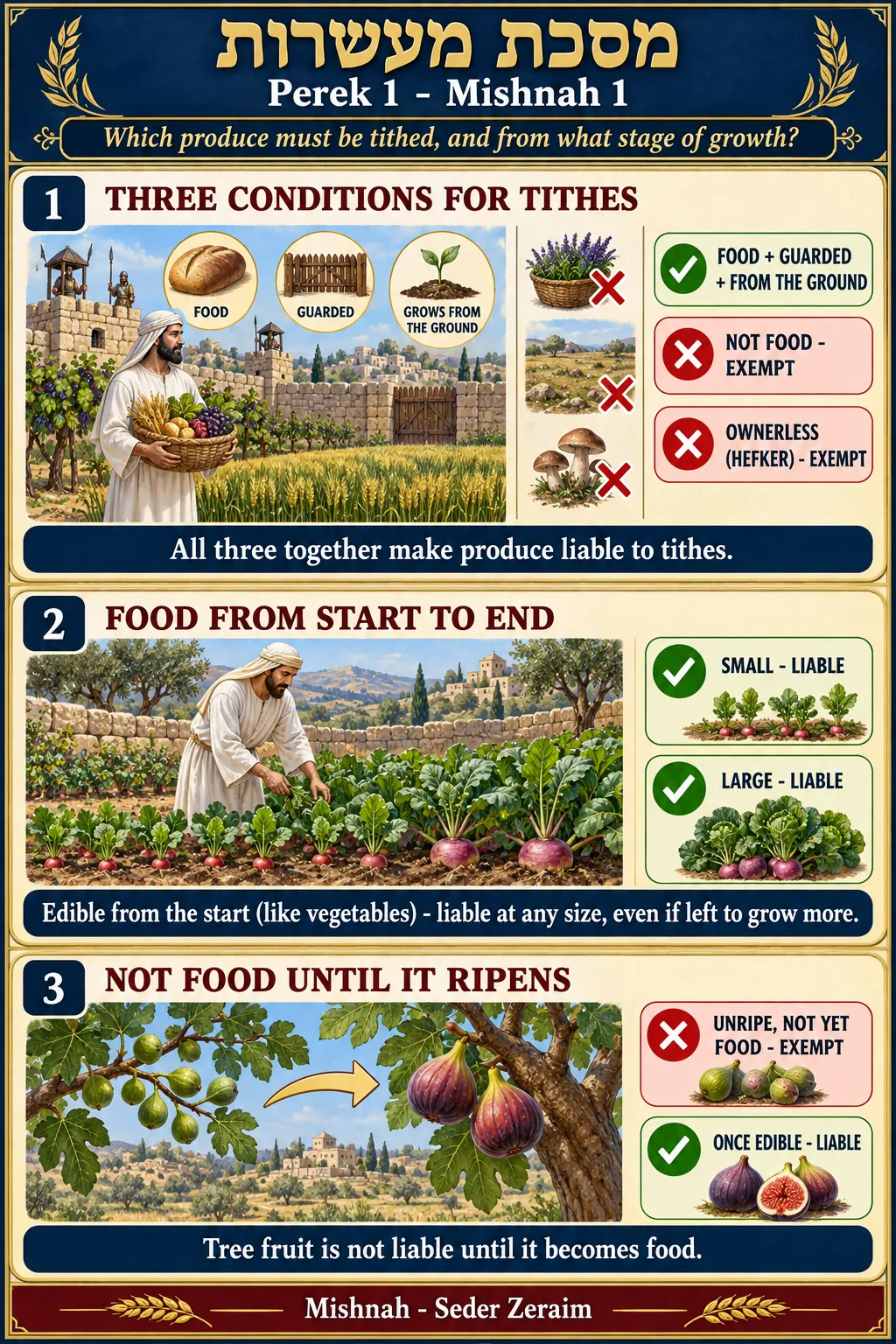 Infographic for Maaseros 1:1: WHAT MUST BE TITHED