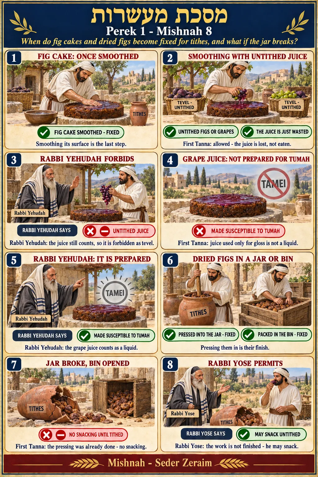 Infographic for Maaseros 1:8: FIG CAKES AND DRIED FIGS