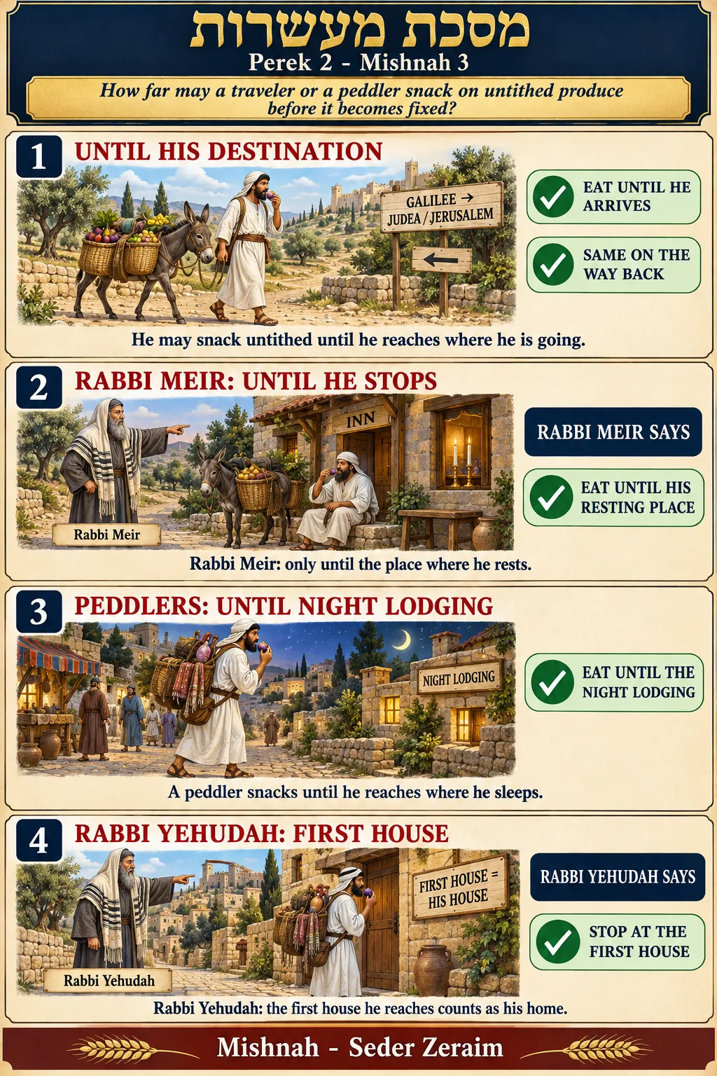 Infographic for Maaseros 2:3: EATING ON THE ROAD