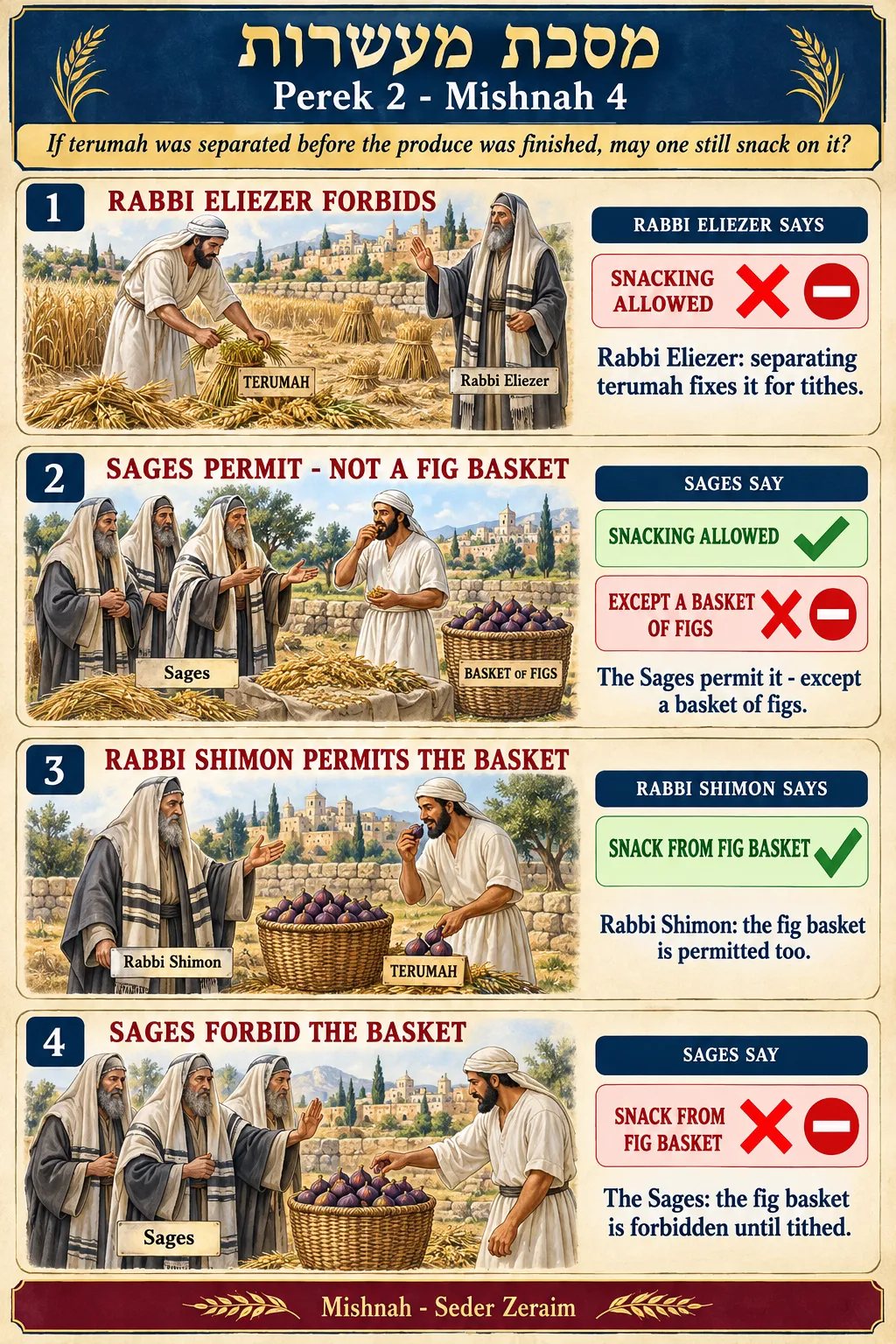 Infographic for Maaseros 2:4: TERUMAH TAKEN EARLY