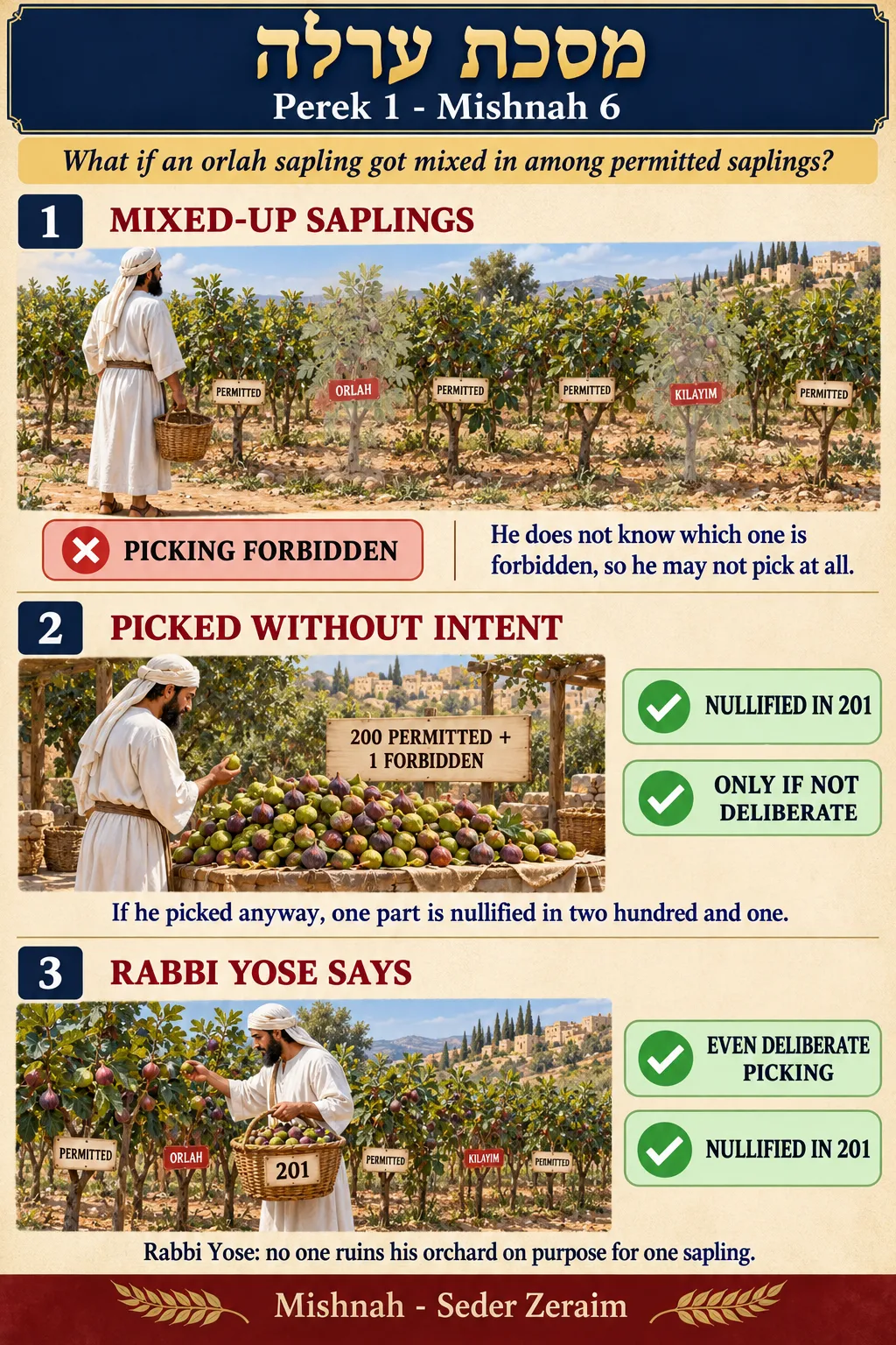 Infographic for Orlah 1:6: A LOST ORLAH SAPLING