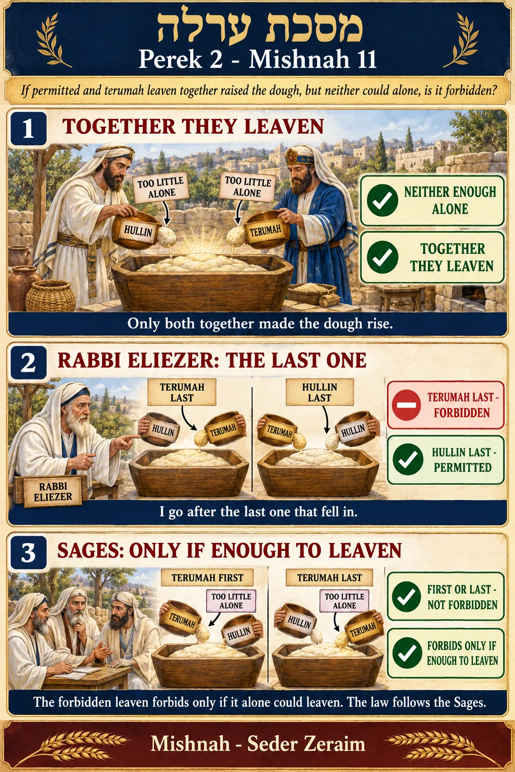 Infographic for Orlah 2:11: TWO LEAVENS TOGETHER