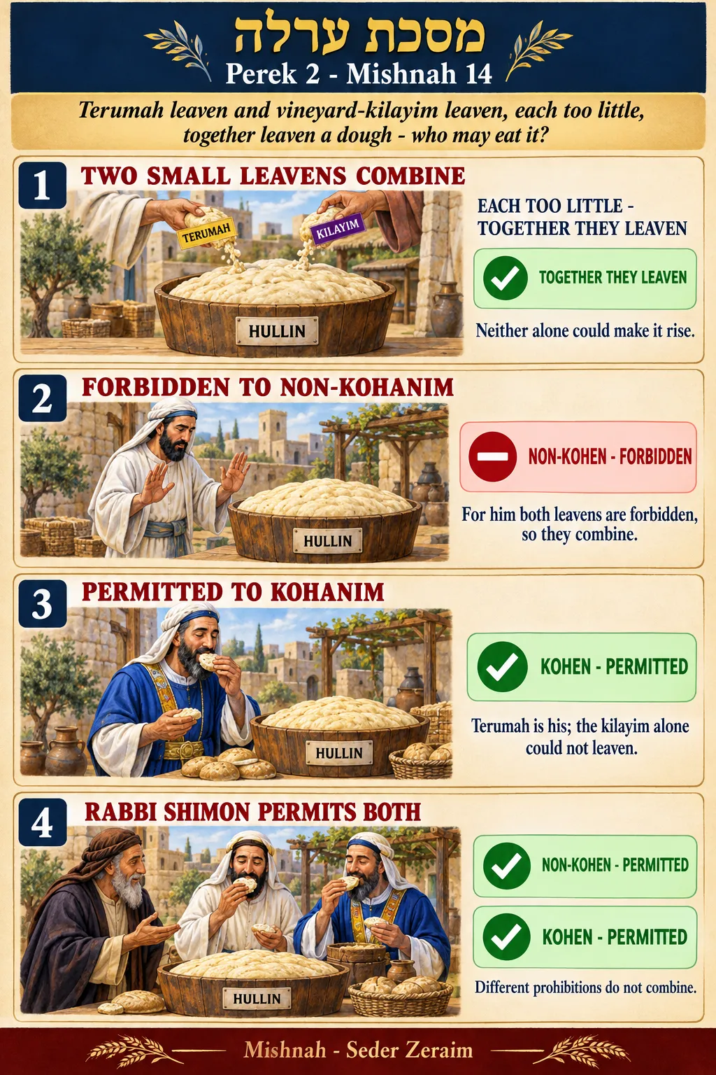 Infographic for Orlah 2:14: TWO LEAVENS TOGETHER