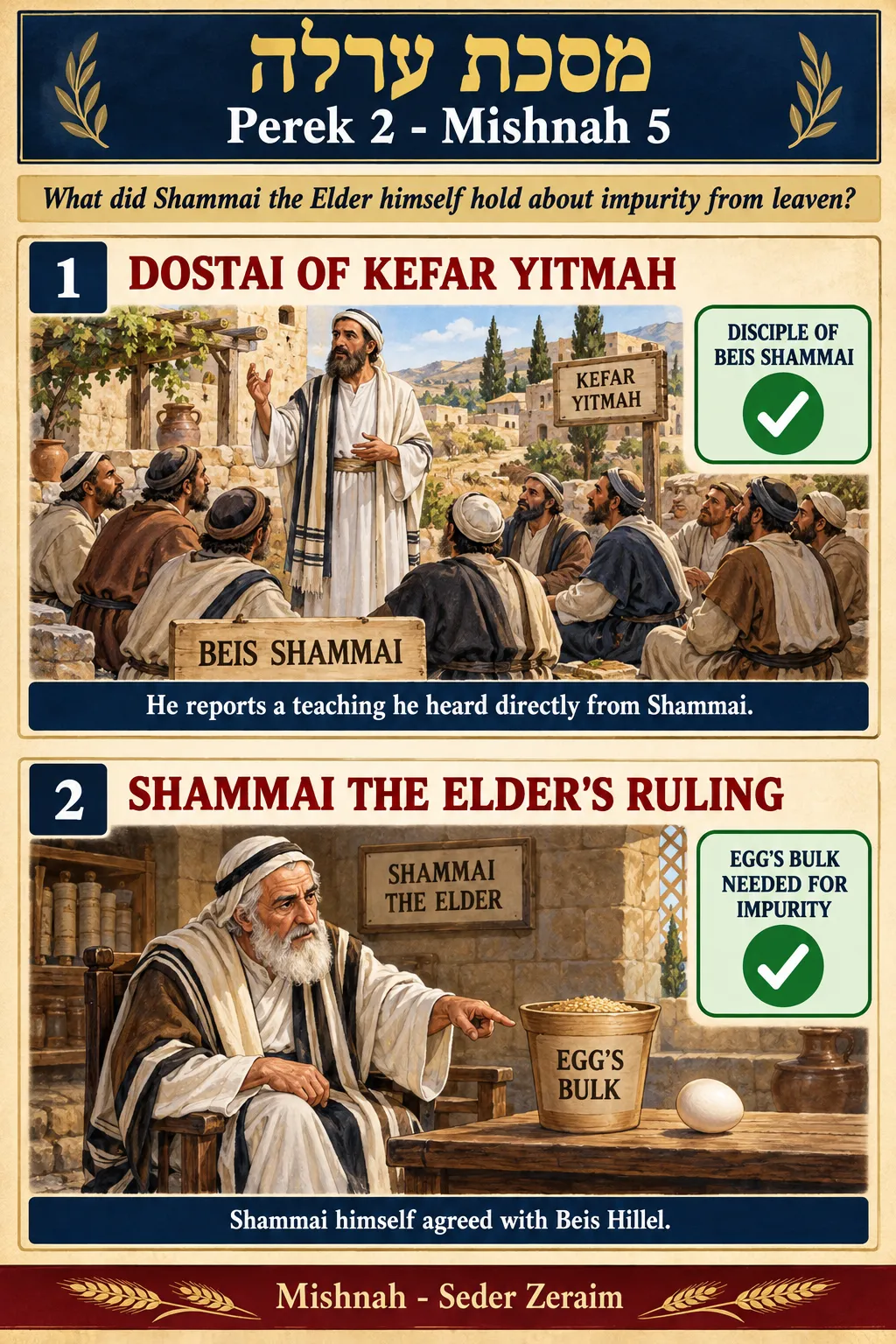 Infographic for Orlah 2:5: DOSTAI'S TRADITION FROM SHAMMAI