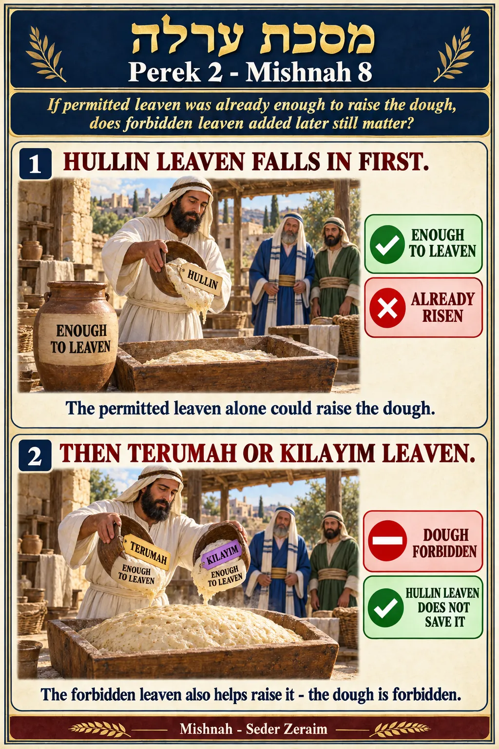 Infographic for Orlah 2:8: FORBIDDEN LEAVEN AFTER PERMITTED