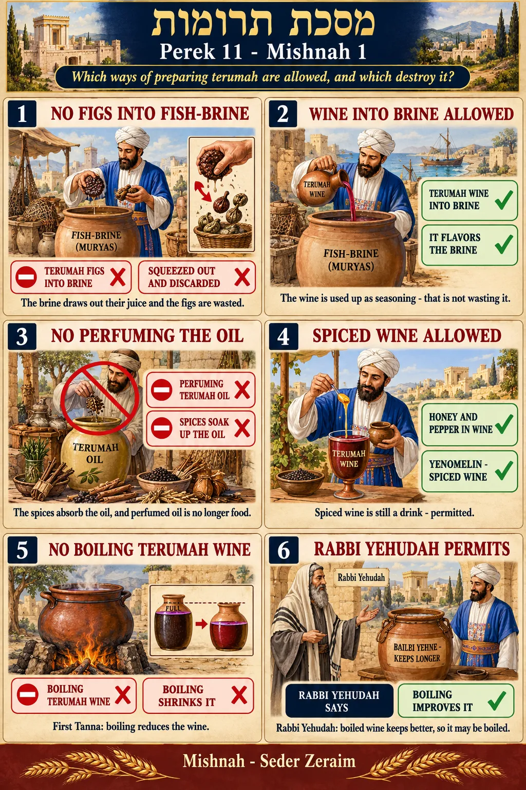 Infographic for Terumos 11:1: PROCESSING TERUMAH FOOD