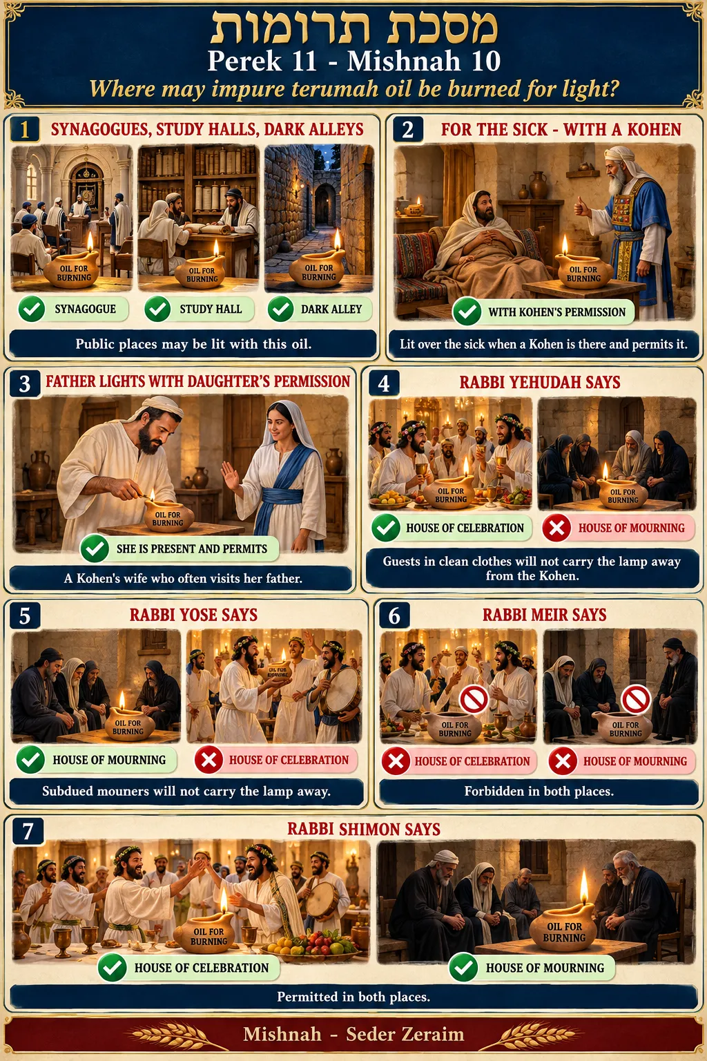 Infographic for Terumos 11:10: BURNING IMPURE TERUMAH OIL