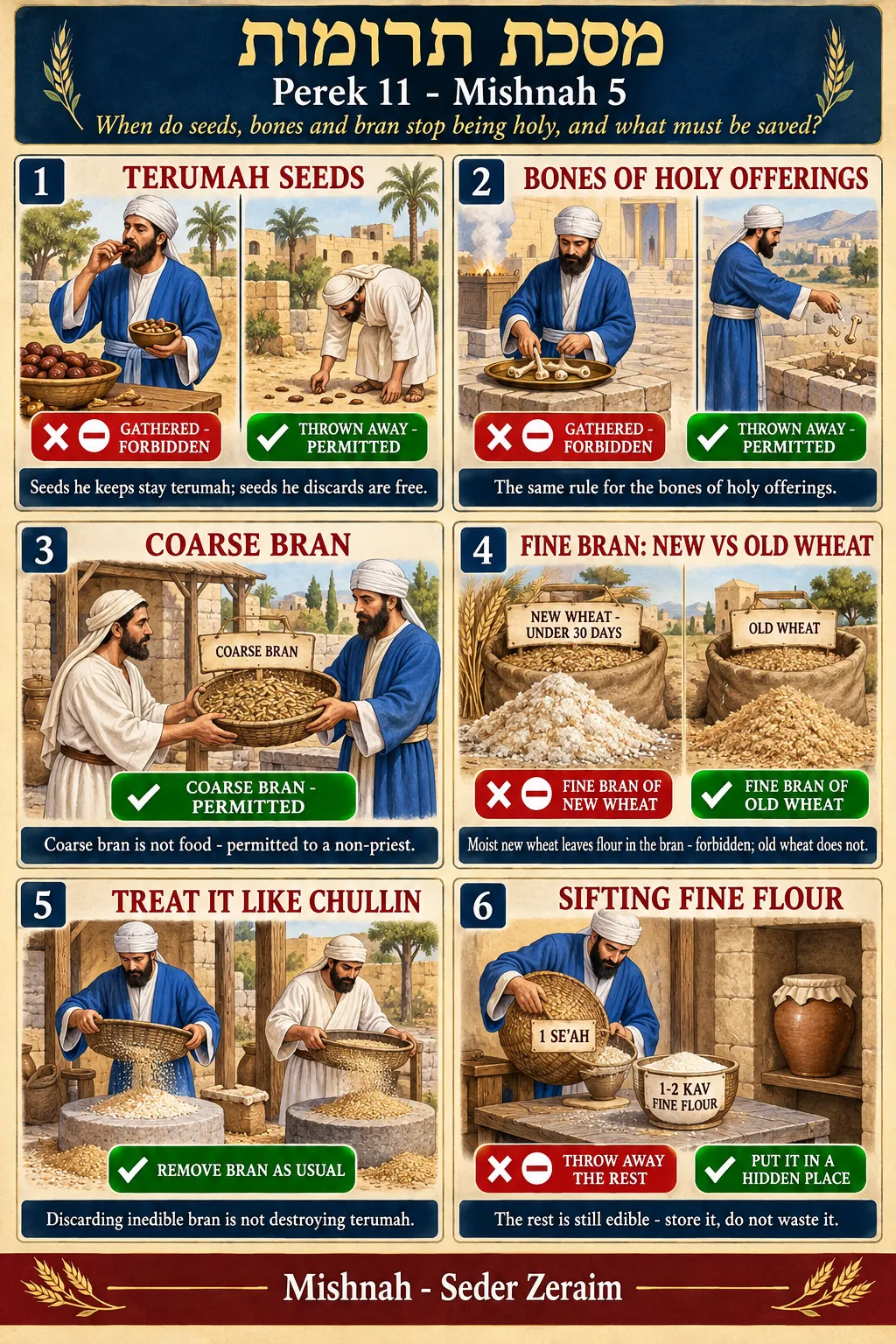 Infographic for Terumos 11:5: LEFTOVERS OF TERUMAH