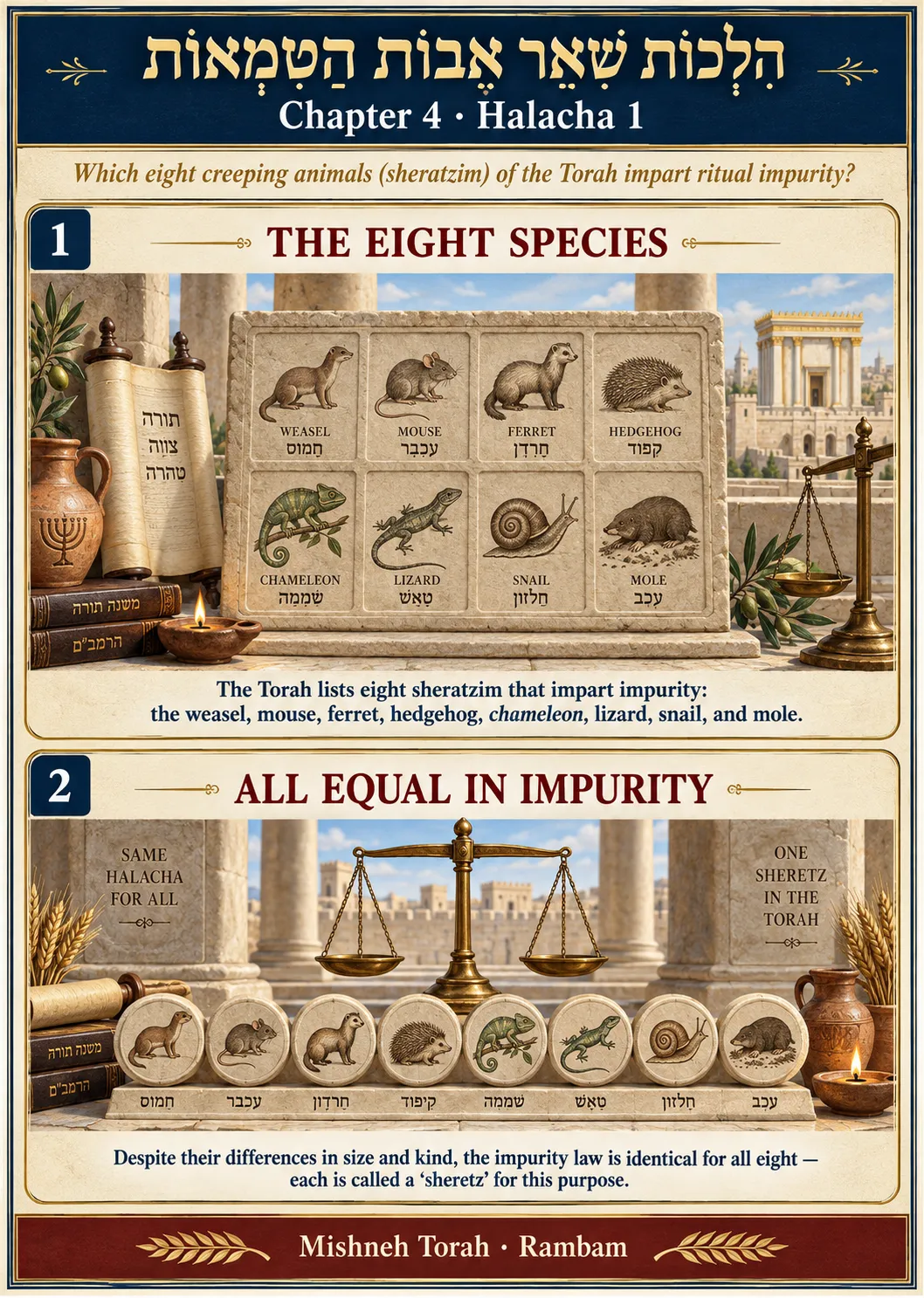 Infographic for halacha 4:1