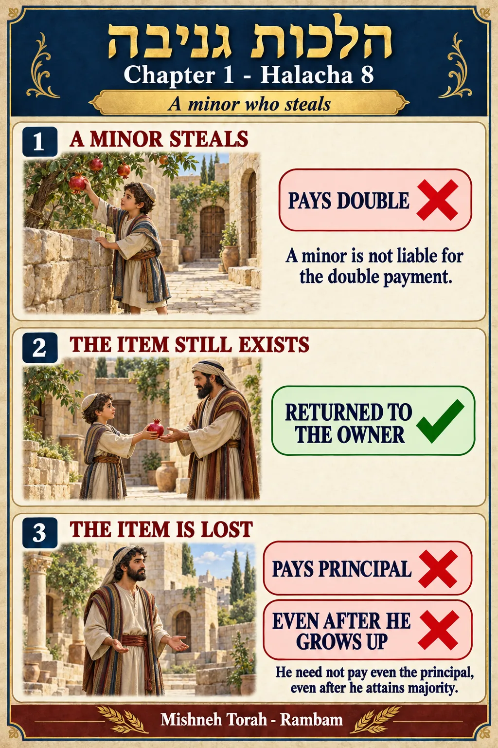 Infographic for halacha 1:8