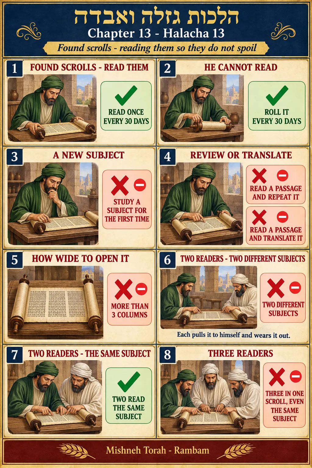 Infographic for halacha 13:13